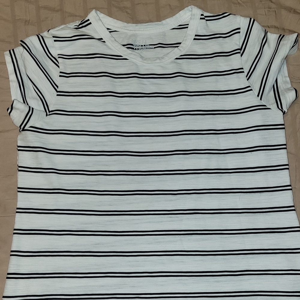 Black and White Fitted Polo T-Shirt